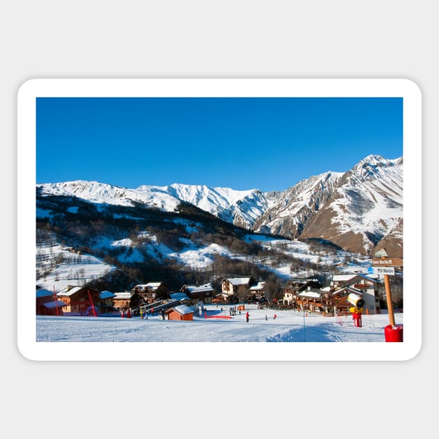 Saint Martin de Belleville 3 Valleys French Alps France Sticker by AndyEvansPhotos